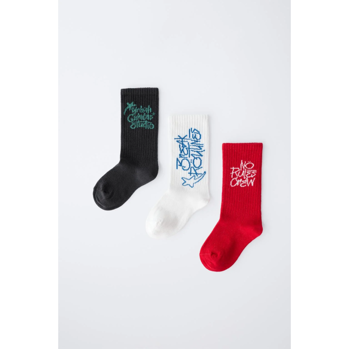 Набор из 3 пар носков с принтом граффити