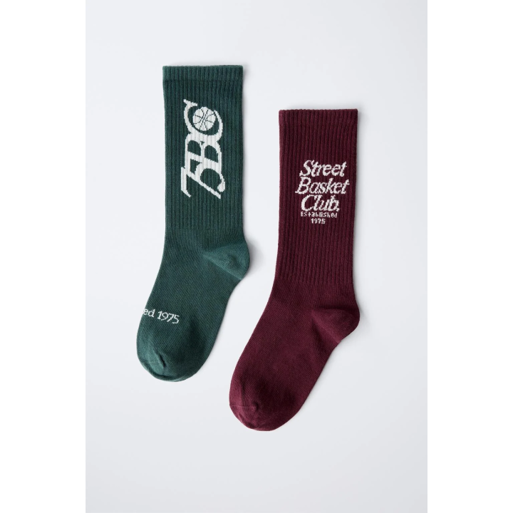 Набор из 2 пар носков с надписями