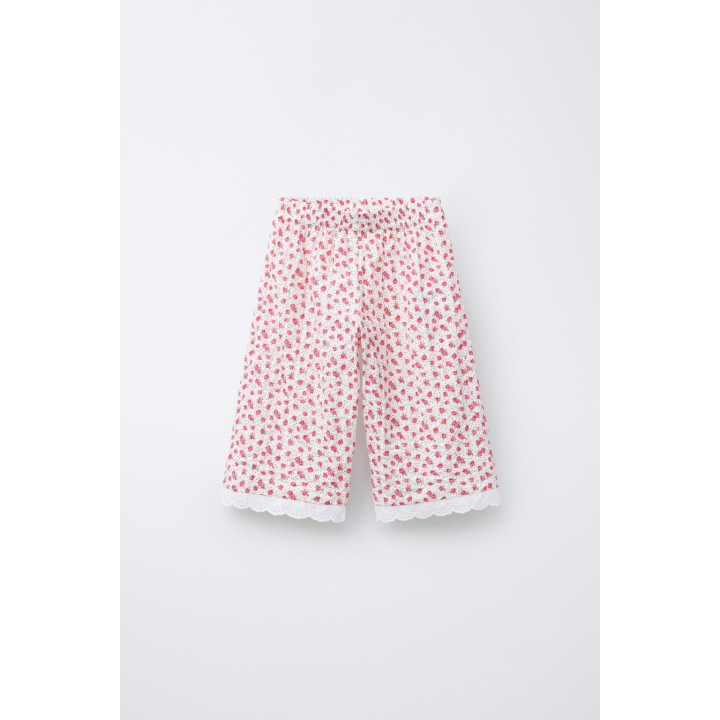 БРЮКИ-КЮЛОТЫ С ЦВЕТОЧНЫМ УЗОРОМ