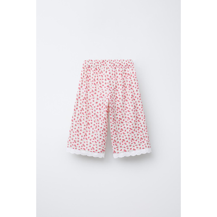 БРЮКИ-КЮЛОТЫ С ЦВЕТОЧНЫМ УЗОРОМ