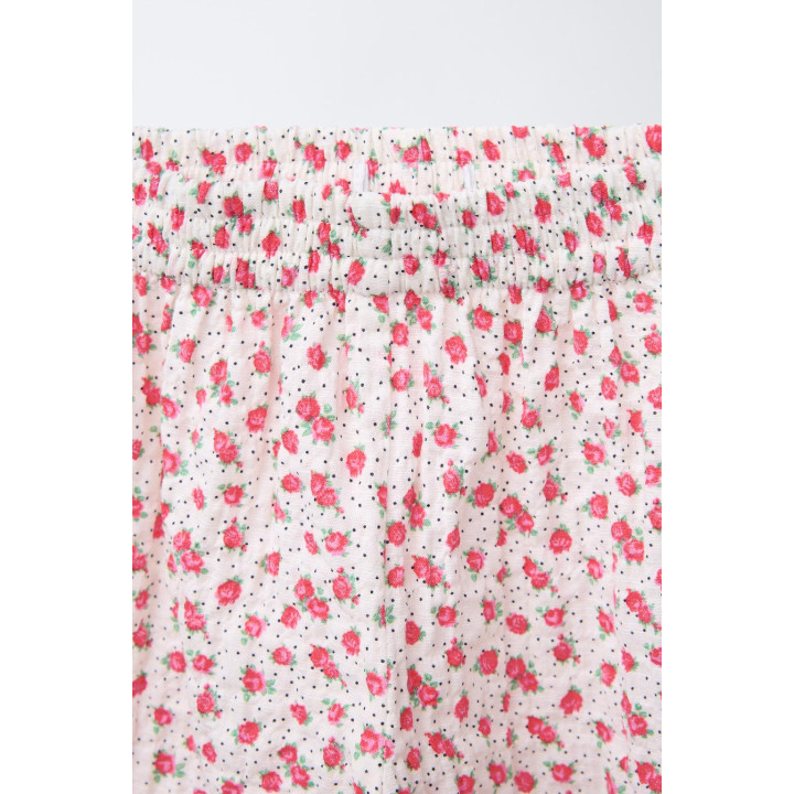 БРЮКИ-КЮЛОТЫ С ЦВЕТОЧНЫМ УЗОРОМ