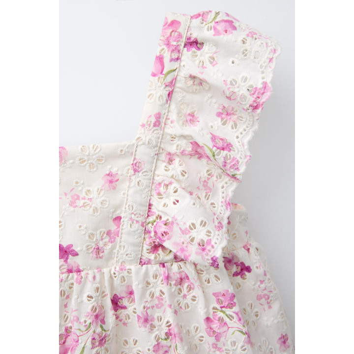 ТОП ШИФФЛИ С ЦВЕТОЧНЫМ ПРИНТОМ