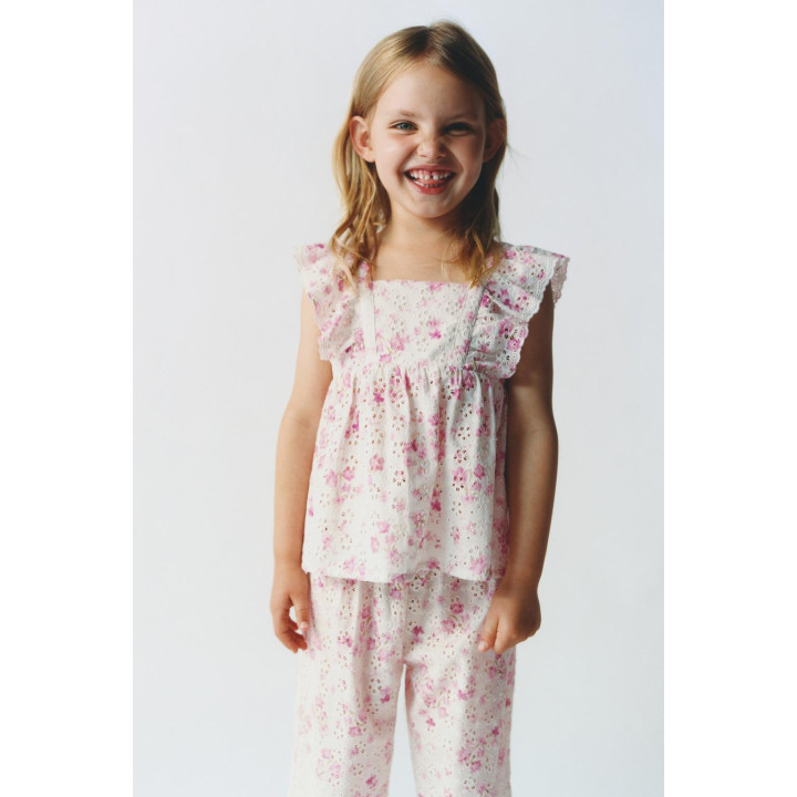 ТОП ШИФФЛИ С ЦВЕТОЧНЫМ ПРИНТОМ