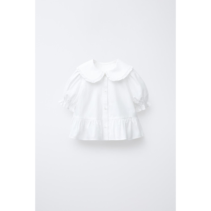 РУБАШКА С КРУГЛЫМ ВОРОТНИКОМ