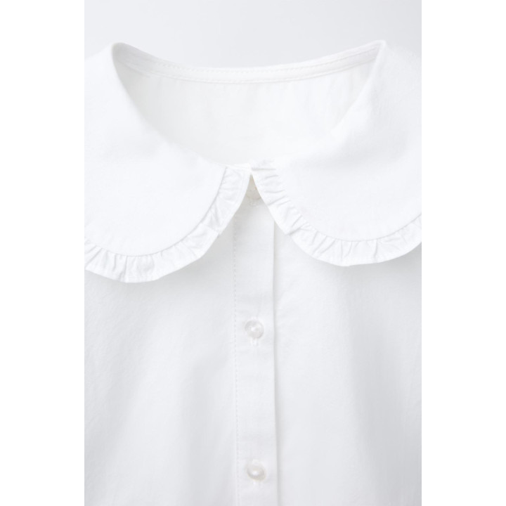 РУБАШКА С КРУГЛЫМ ВОРОТНИКОМ