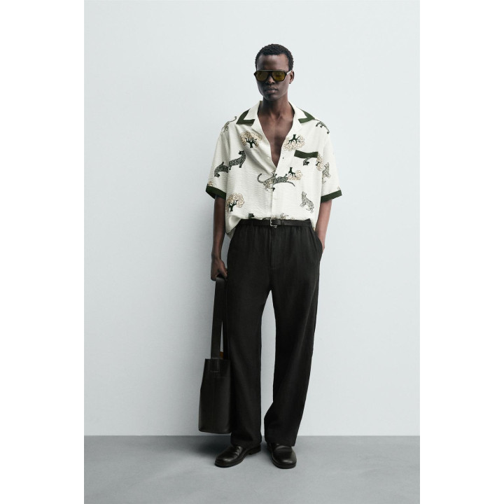 РУБАШКА С АНИМАЛИСТИЧЕСКИМ ПРИНТОМ