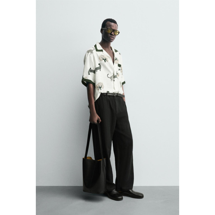 РУБАШКА С АНИМАЛИСТИЧЕСКИМ ПРИНТОМ