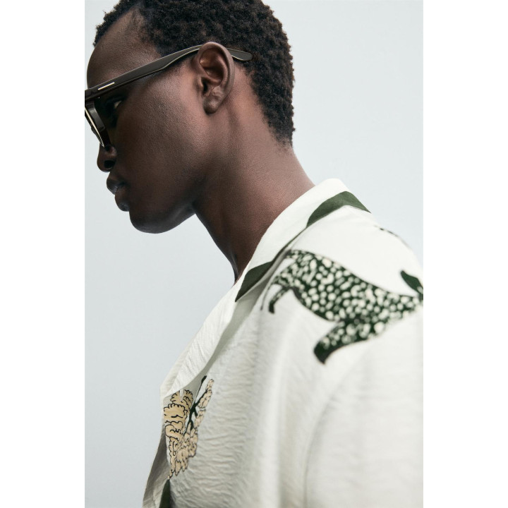 РУБАШКА С АНИМАЛИСТИЧЕСКИМ ПРИНТОМ