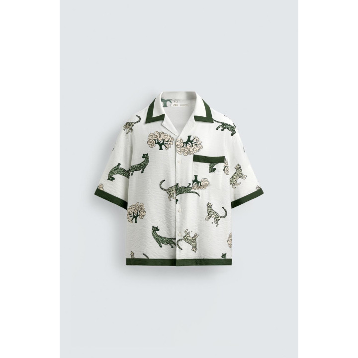 РУБАШКА С АНИМАЛИСТИЧЕСКИМ ПРИНТОМ