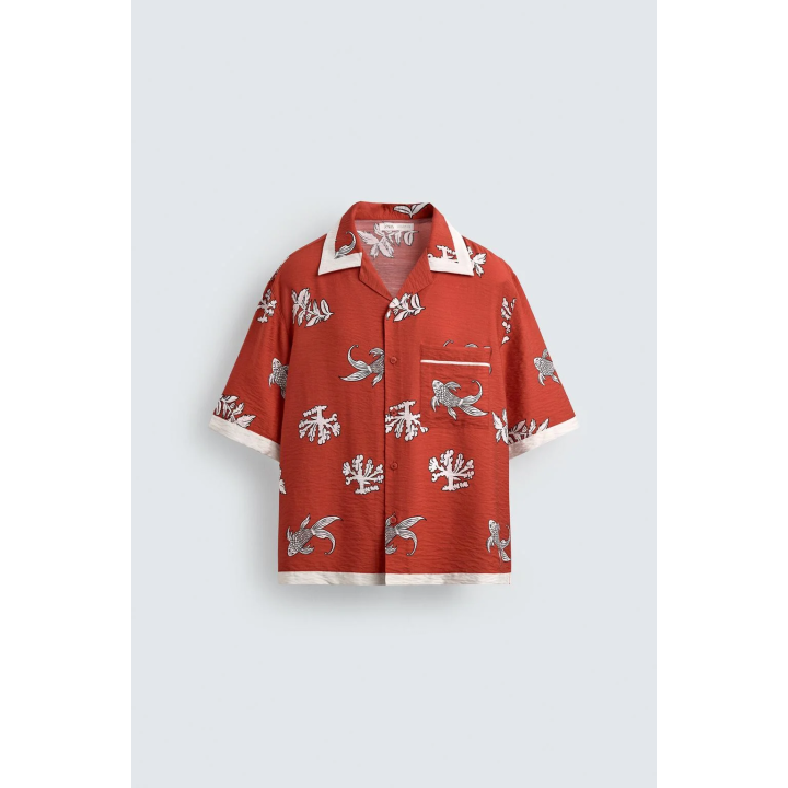 РУБАШКА С ПРИНТОМ «КАРПЫ»