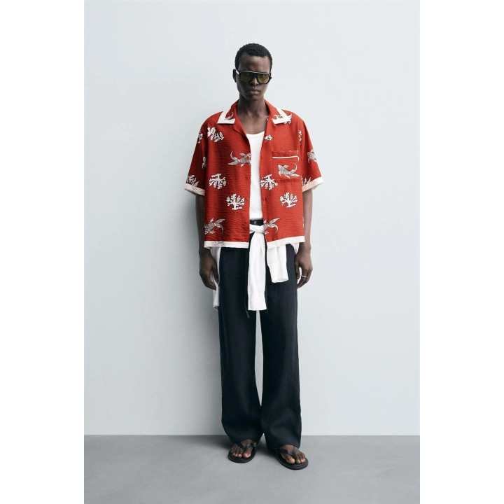 РУБАШКА С ПРИНТОМ «КАРПЫ»