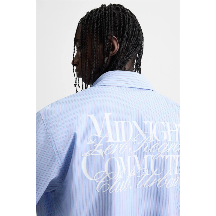 РУБАШКА В ПОЛОСКУ С ТЕКСТОМ