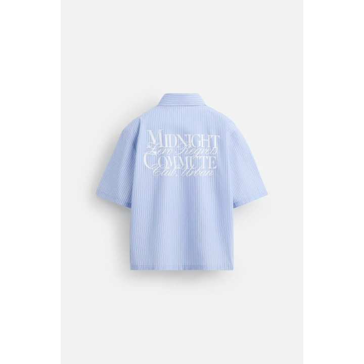 РУБАШКА В ПОЛОСКУ С ТЕКСТОМ