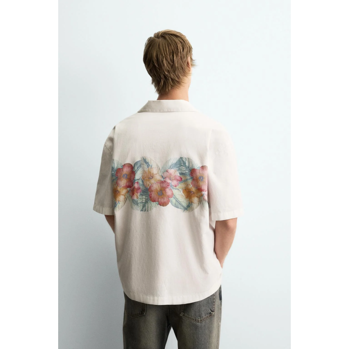 РУБАШКА С ЦВЕТОЧНЫМ ПРИНТОМ