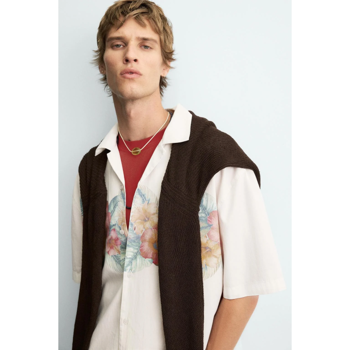 РУБАШКА С ЦВЕТОЧНЫМ ПРИНТОМ