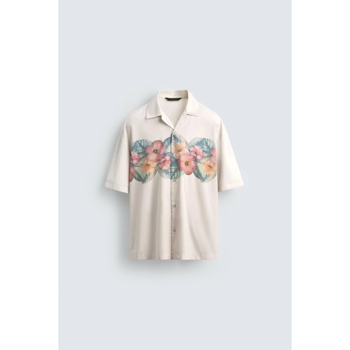 РУБАШКА С ЦВЕТОЧНЫМ ПРИНТОМ