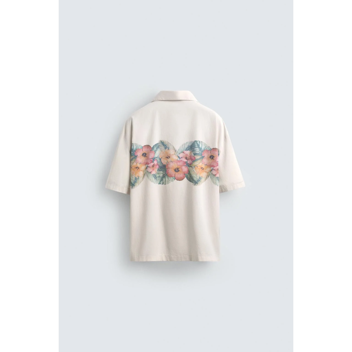 РУБАШКА С ЦВЕТОЧНЫМ ПРИНТОМ