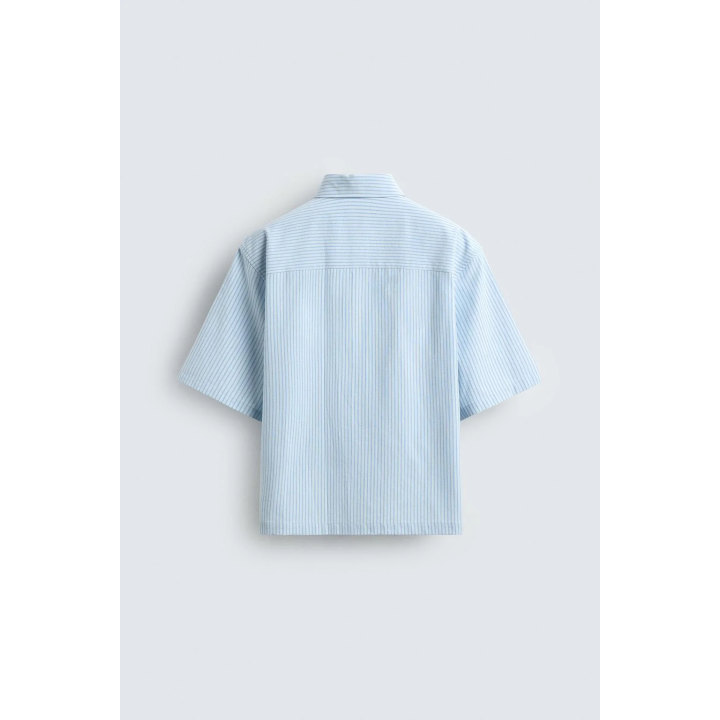 Рубашка с вышивкой полосатая