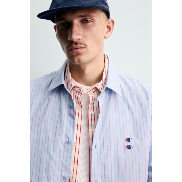 РУБАШКА В ПОЛОСКУ С НАШИВКАМИ CHAMPION ® X ZARA