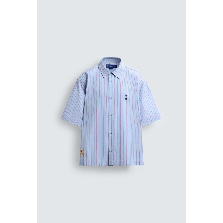 РУБАШКА В ПОЛОСКУ С НАШИВКАМИ CHAMPION ® X ZARA