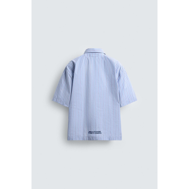 РУБАШКА В ПОЛОСКУ С НАШИВКАМИ CHAMPION ® X ZARA