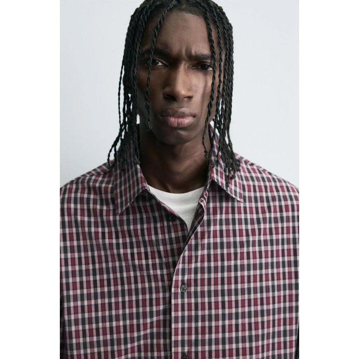 РУБАШКА В КЛЕТКУ С ВЫШИВКОЙ