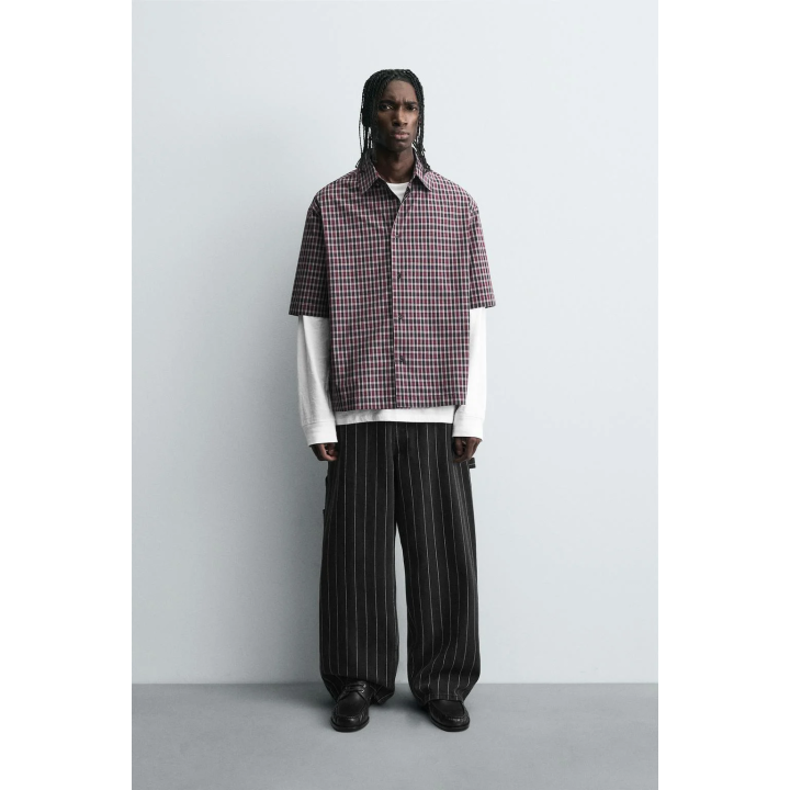 РУБАШКА В КЛЕТКУ С ВЫШИВКОЙ