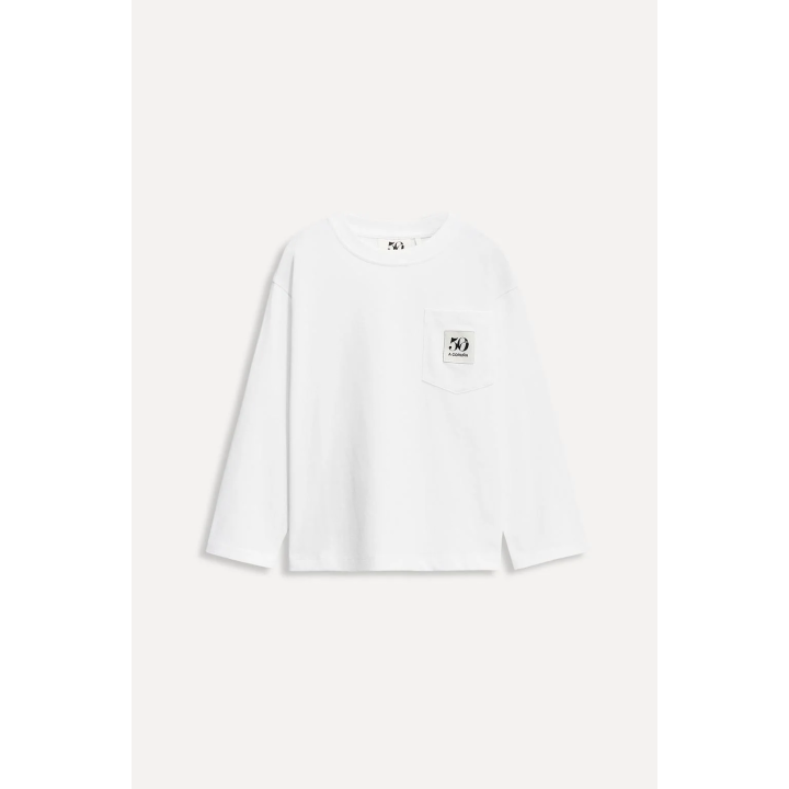 6–14 ЛЕТ / ФУТБОЛКА С КАРМАНОМ И НАШИВКОЙ 50TH ANNIVERSARY