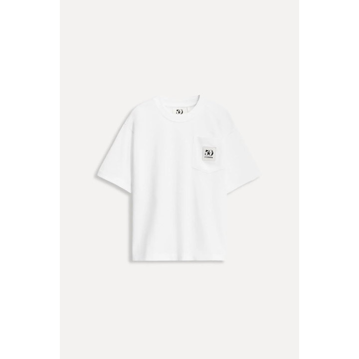 6-14 ЛЕТ/ ФУТБОЛКА С КАРМАНОМ И ЭТИКЕТКОЙ 50TH ANNIVERSARY