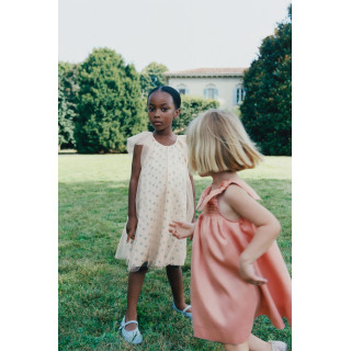 КОМБИНИРОВАННОЕ ПЛАТЬЕ ИЗ ТЮЛЯ С ЦВЕТОЧНЫМ ПРИНТОМ