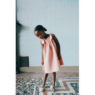 САТИНОВОЕ ПЛАТЬЕ С БАНТАМИ