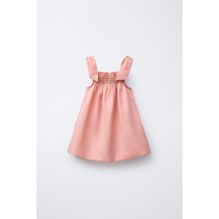 САТИНОВОЕ ПЛАТЬЕ С БАНТАМИ