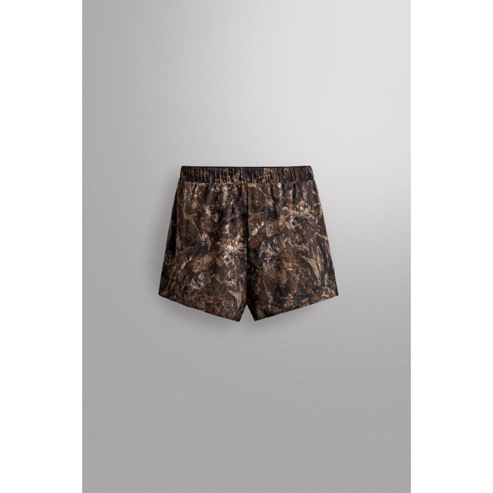 БЕГОВЫЕ ШОРТЫ С ПРИНТОМ В ВИДЕ ДЕРЕВЬЕВ