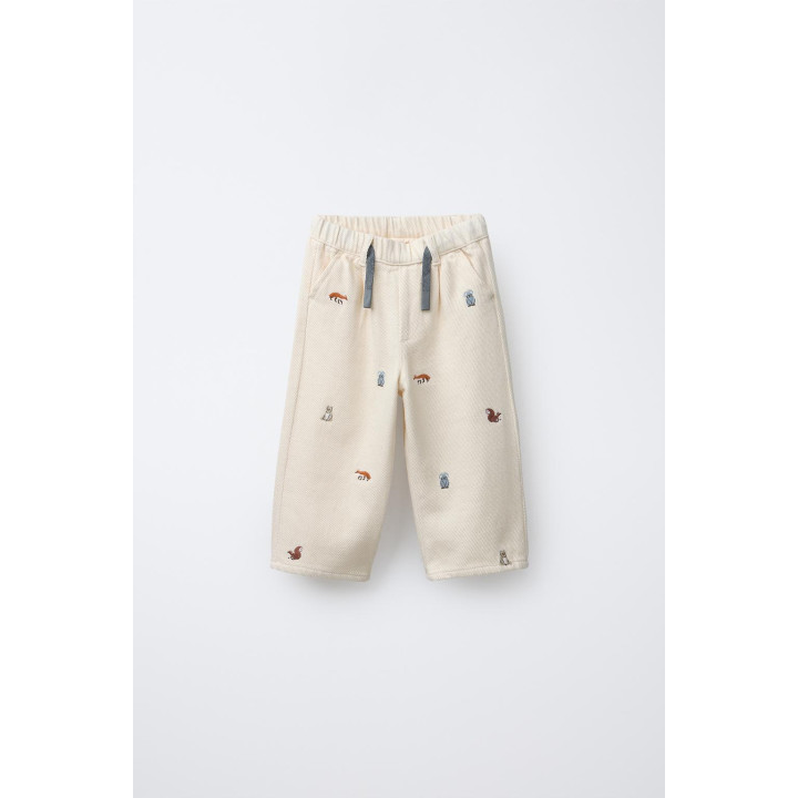 БРЮКИ BAGGY SOFT TOUCH С ВЫШИВКОЙ В ВИДЕ ЖИВОТНЫХ