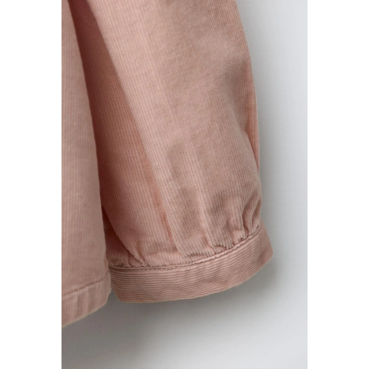 ВЕЛЬВЕТОВАЯ РУБАШКА С ОТЛОЖНЫМ ВОРОТНИКОМ И ВЫШИВКОЙ