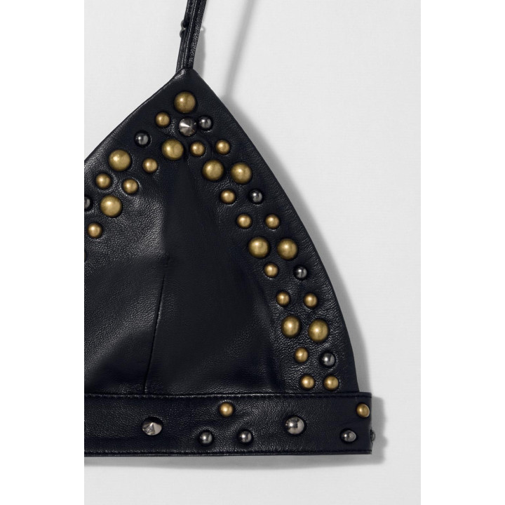 Кожанный бюстгальтер со стразами kate moss x zara