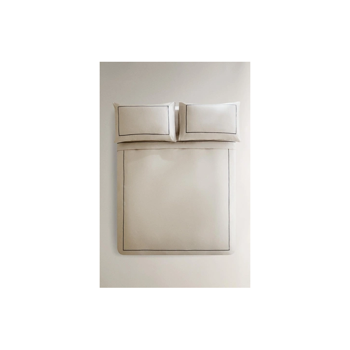 SATEEN DUVET COVER WITH TRIM