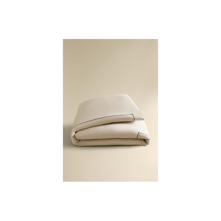 SATEEN DUVET COVER WITH TRIM