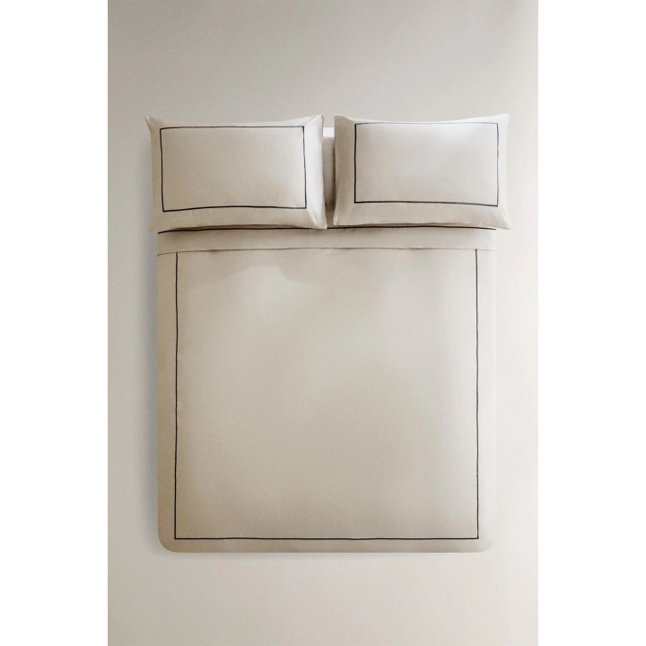 SATEEN DUVET COVER WITH TRIM