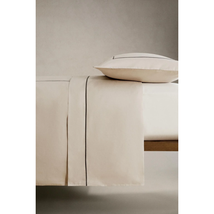 SATEEN DUVET COVER WITH TRIM