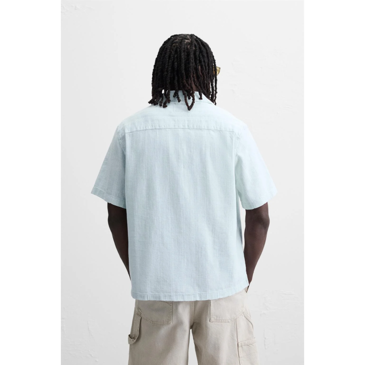 Рубашка в полоску из жаккарда