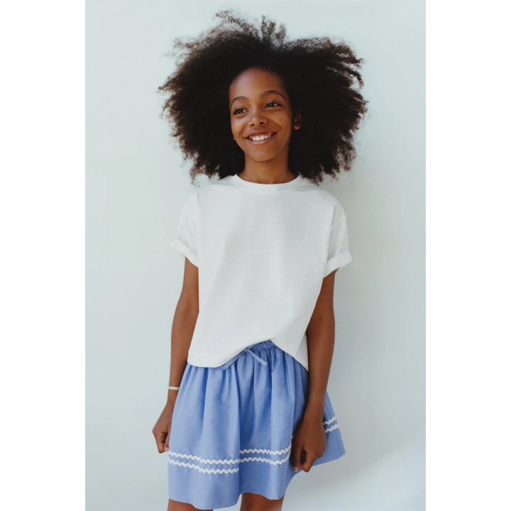 Шорты-юбка бермуды с волновым краем