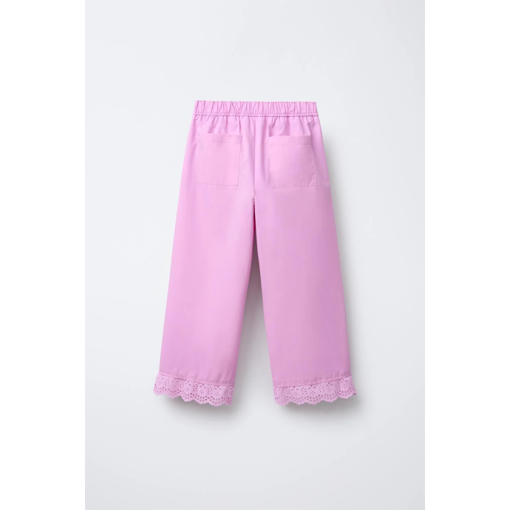 ПРЯМЫЕ БРЮКИ С КРУЖЕВОМ