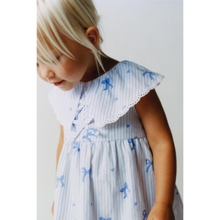 ПЛАТЬЕ В ПОЛОСКУ С БАНТИКАМИ