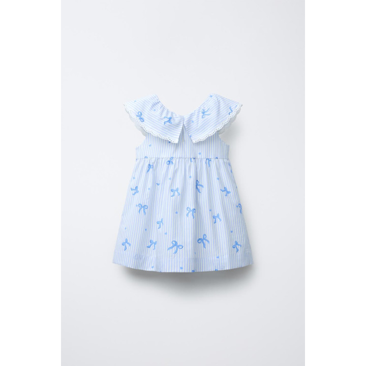 ПЛАТЬЕ В ПОЛОСКУ С БАНТИКАМИ