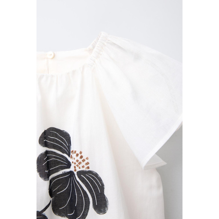 БЛУЗКА С ЦВЕТОЧНЫМ ПРИНТОМ