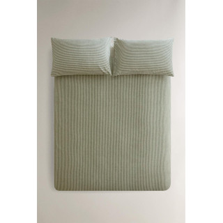 Поворотная покрывало из хлопкового фланели с полосатым дизайном