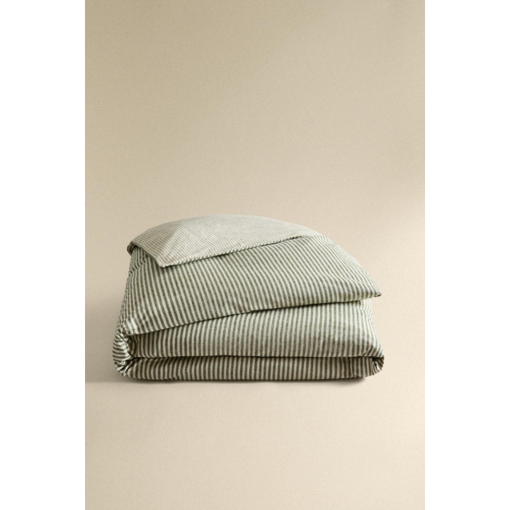 Поворотная покрывало из хлопкового фланели с полосатым дизайном