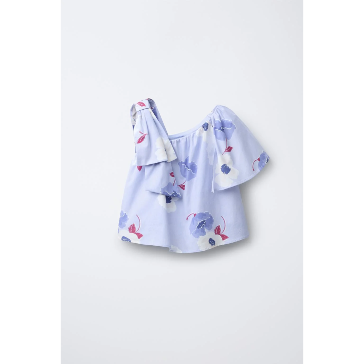 АСИММЕТРИЧНЫЙ ТОП С ЦВЕТОЧНЫМ ПРИНТОМ