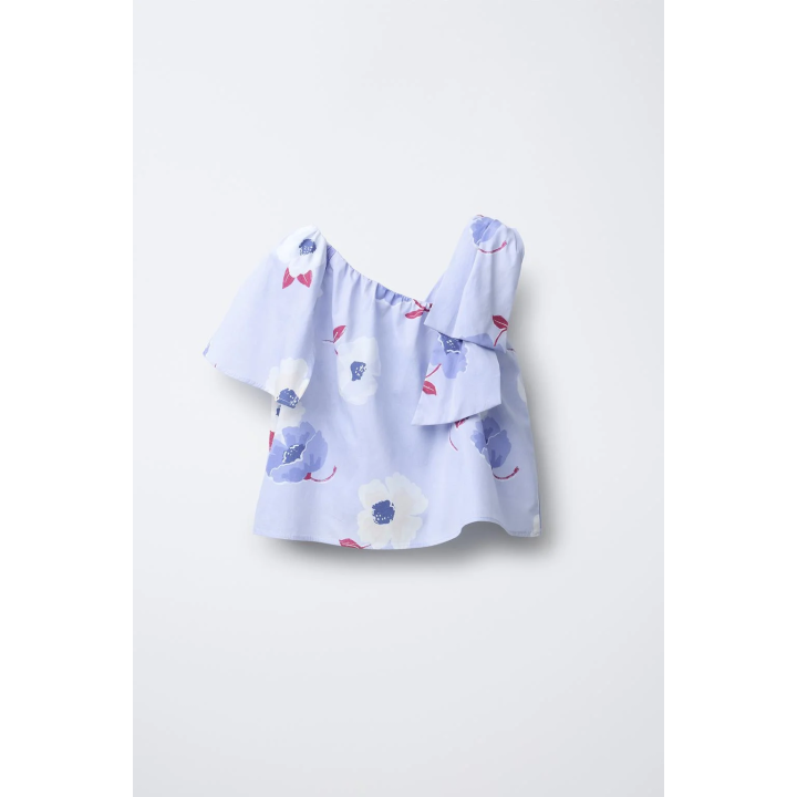 АСИММЕТРИЧНЫЙ ТОП С ЦВЕТОЧНЫМ ПРИНТОМ